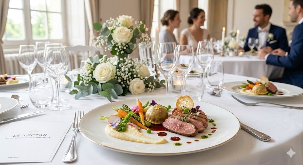 Menu de mariage sur-mesure à Libourne par Le Nectar