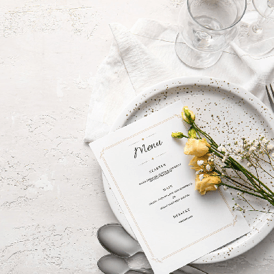 Le menu de votre mariage